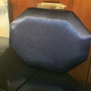 Kate Landry Navy satin evening bag
